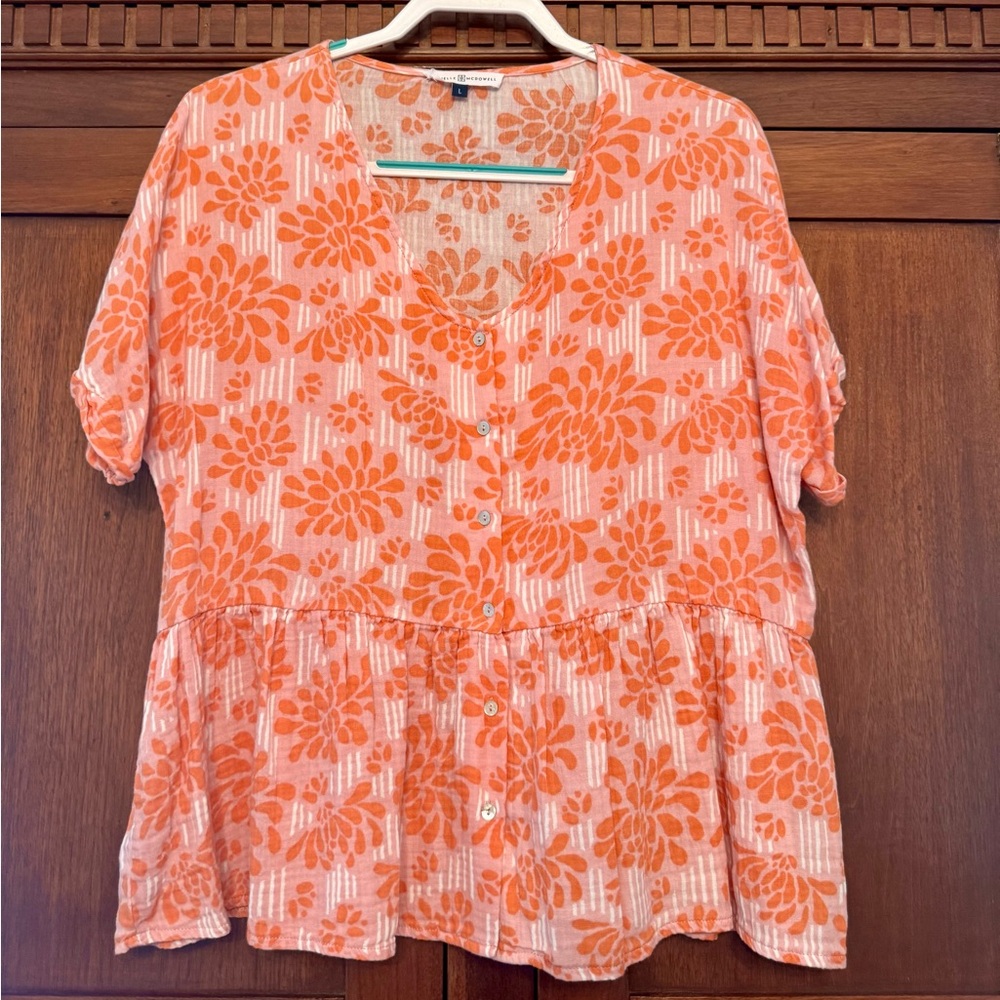 Floral Orange Top